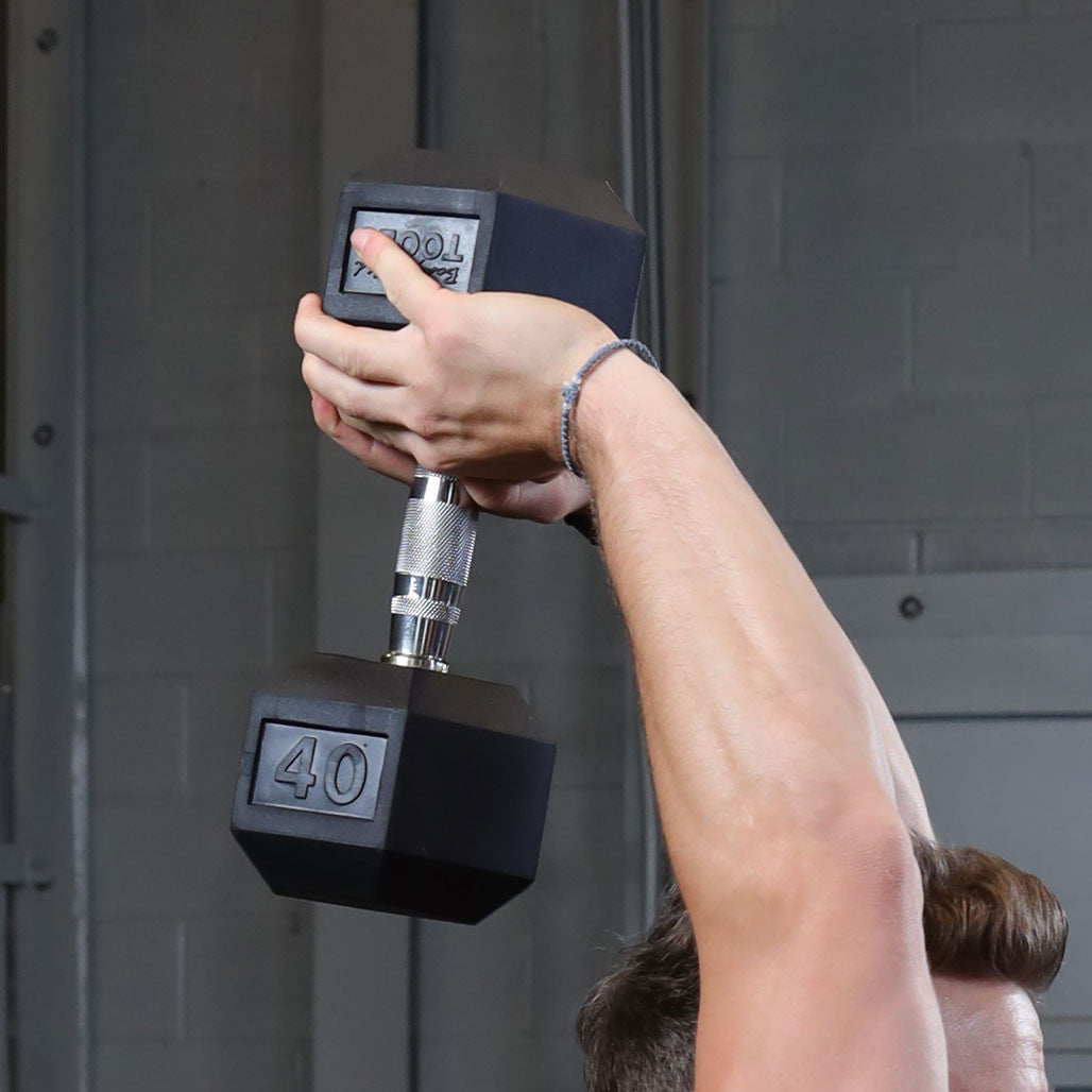 Rubber Hex Dumbbell Set - 30KG to 50KG (9 Pairs)