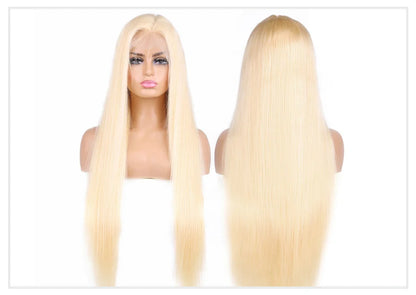 13x4 13x6 360 HD Transparent 613 Honey Blonde Color Lace Front Human Hair Wigs for Women Raw Brazilian Straight Lace Frontal Wig