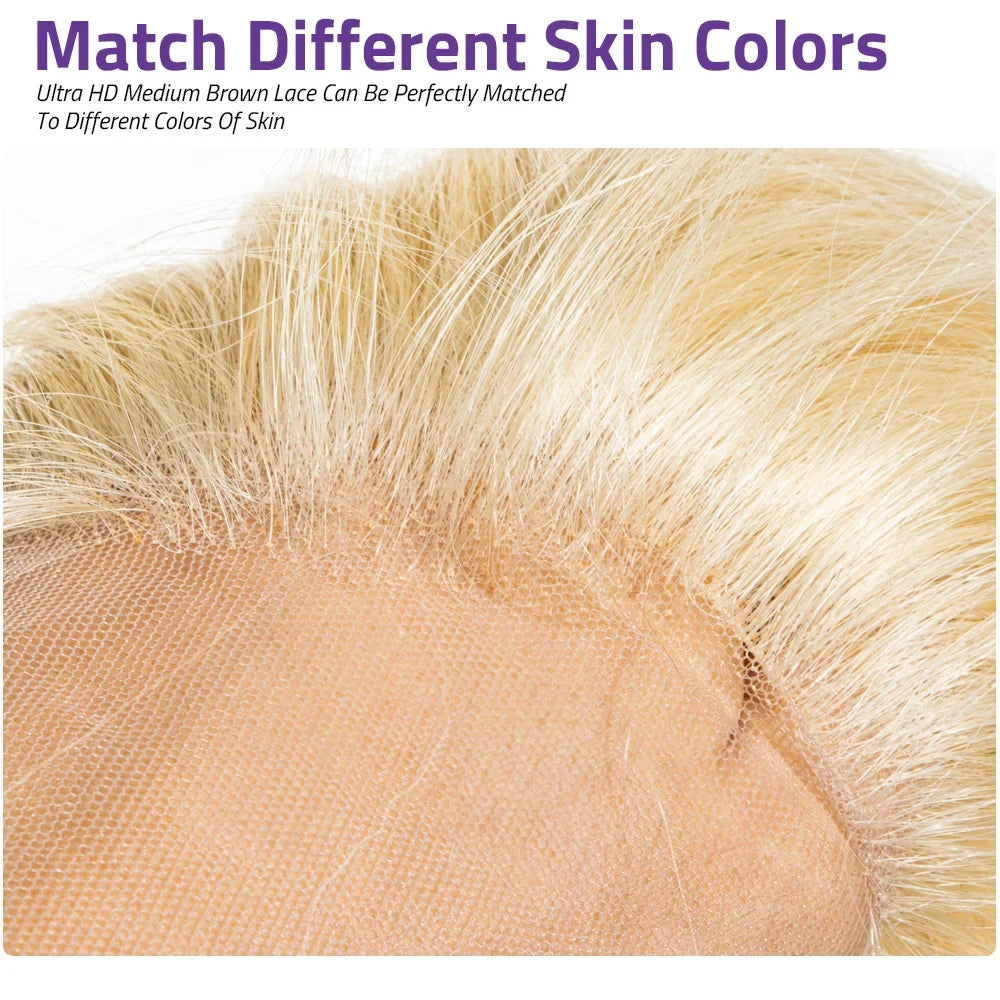 613 Blonde Body Wave 200% 13x6 HD Lace Frontal Human Hair Wigs 38 40 Inches Honey Colored Lace Closure Front Wig For Black Women