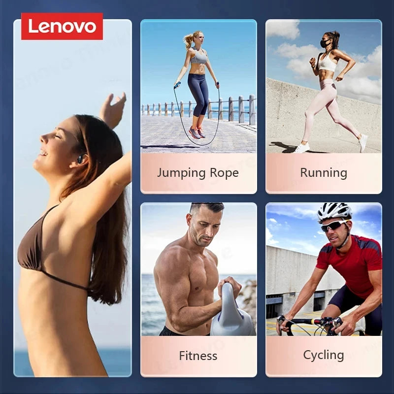 Ship From US Lenovo LP75 Bluetooth 5.3 Headphones Wireless Music Earphones LED Digital Display Noise Reduction Game Earbuds New