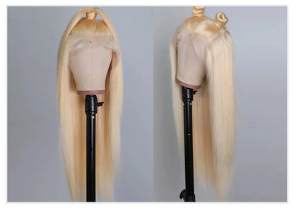 13x4 13x6 360 HD Transparent 613 Honey Blonde Color Lace Front Human Hair Wigs for Women Raw Brazilian Straight Lace Frontal Wig